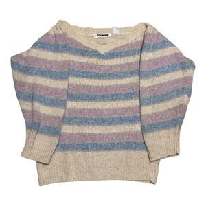 VNTG 80s Foxmoor Striped Multicolor Silk Blend Sweater Womens‎ S (Fits XXS/XS)